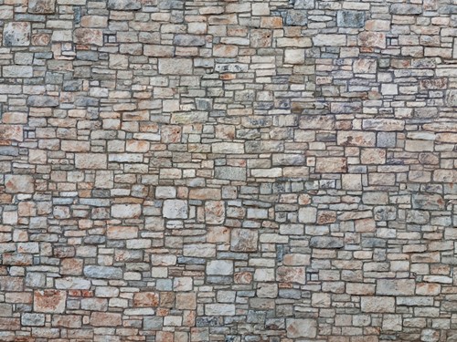 Noch 56640 H0 - Stenen muur / straat, natuursteen, 3D karton