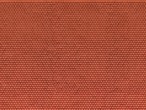 Noch 56690 H0 - Dakpannen, beverstaart, rood, 3D karton