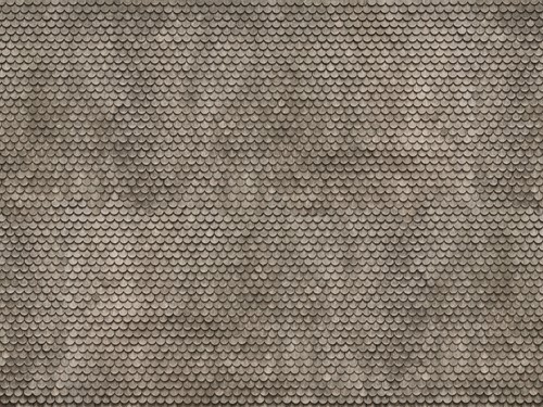 Noch 56691 H0 - Dakpannen, beverstaart, grijs, 3D karton