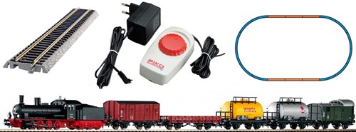 Piko 57123 H0 - Startset Goederentrein Stoom Locomotief G7 + 5 Wg. A-Rails & B III