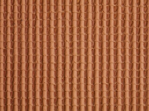 Noch 57320 H0 - Dakpannen Rood 30x12cm 3D-Strukturfolie
