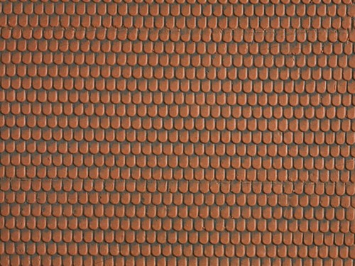 Noch 57328 H0 - Beverstaartdak Rood 30x12cm 3D-Strukturfolie