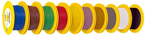 Brawa 3111 H0 - Litze 0,14 mm², 100 m Spule, gelb