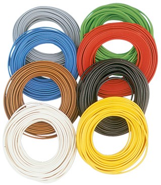 Brawa 3125 H0 - Zw.-Litze 0,14 mm², 5 m Ring, blau