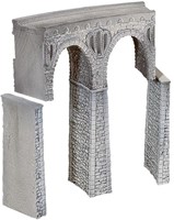 Noch 58665 H0 - Spoorbrug van steen, gebogen-2
