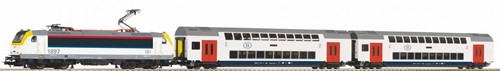 Piko 59108 H0 - PSC wlan Startset Rh E 186 + 2 Dostos 2. Kl. NMBS/SNCB A-Rails & B VI-2