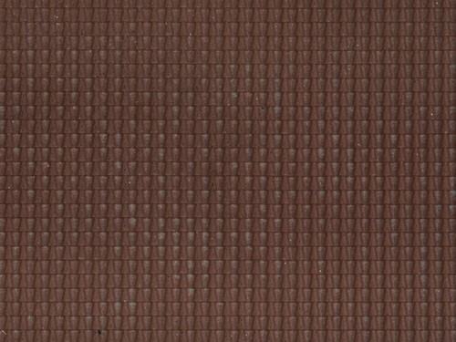 Noch 60351 H0 - Dakpannen, donkerrood, 3D folie
