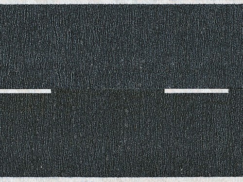 Noch 60410 H0 - Teerstraat Zwart 100x48cm opgedeeld in 2 Rollen