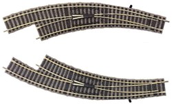 Fleischmann 6142 H0 - Wissel paar gebogen handbediening 18° link/rechts