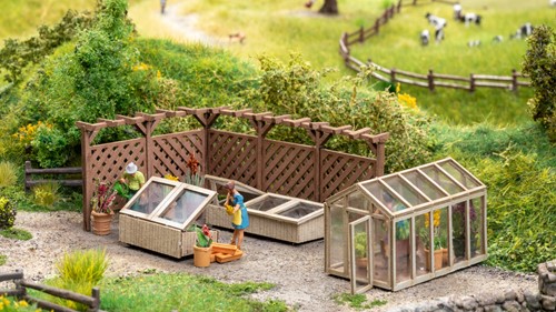 Noch 66805 H0 - Decoratie set In de tuin
