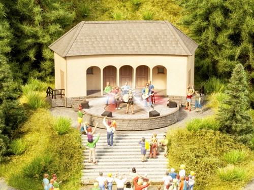 Noch 66825 H0 - Festivalpodium met Micro-Sound Rock-Band + LED-Light-Show