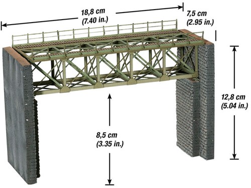 Noch 67010 H0 - Stalen brug met brughoofden