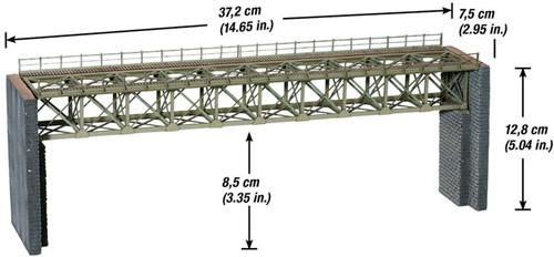 Noch 67020 H0 - Stalen brug met brughoofden