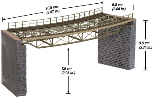 Noch 67025 H0 - Brugdeel of brugdek, gebogen