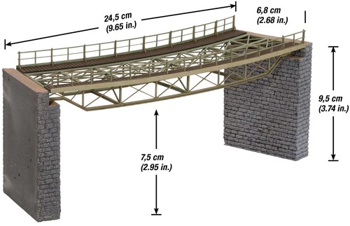 Noch 67026 H0 - Brugdeel of brugdek, gebogen-3