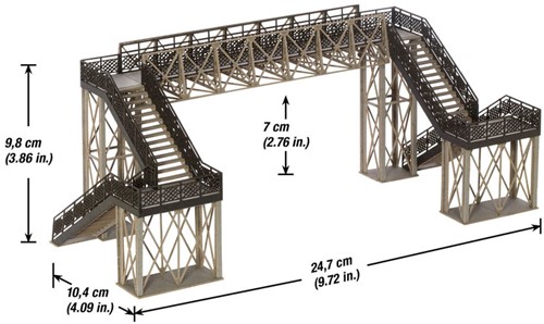 Noch 67070 H0 - Voetgangersbrug, basis