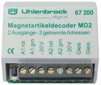 Uhlenbrock 67200 - MD-2 Magnetische artikeldecoder, 2-weg