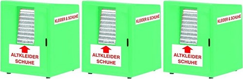 Rietze 70259 H0 - Container Oude Kleding 3stuks