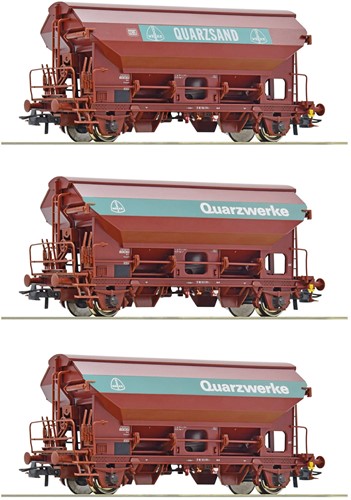 Roco 77052 H0 - 3-piece set: Swivel roof wagons, DB
