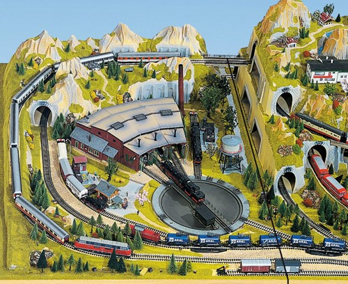 Noch 80120 H0 - Uitbreiding links Silvretta #80100, draaischijf