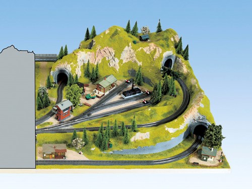 Noch 81960 H0 - Anbauteil rechts  "Schattenbahnhof"