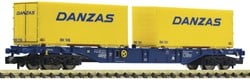 Fleischmann 825210 N - Containerdraagwagen Sgns, Blauw ÖBB