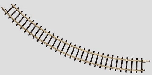 Märklin 8510 Z - Gebogen rail 145mm 45° (Zonder Verpakking)