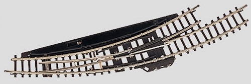 Märklin 8568 Z - Elektromagnetisch meegebogen wissel links 195mm 30° (Zonder Verpakking)