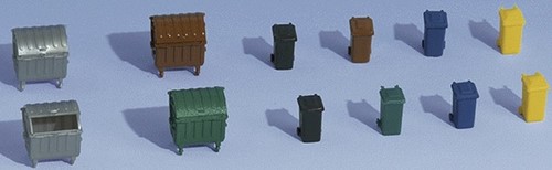 Kibri 8656 H0 - Vuilniscontainers 12stuks