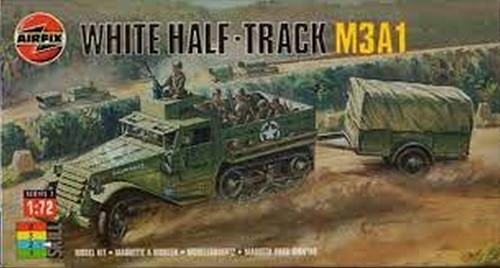 Airfix 02318 - White Half Track M3A1 & 1 Ton Trailer 1:76 (Open Verpakking)