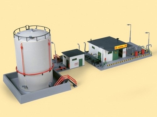 Auhagen 12 264 H0 - Kleine Tankopslag met Hoge Tank