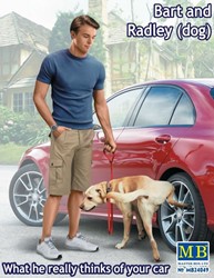 Master Box 24049 - Bart And Radley (Dog) 'What he really thinks of your car' 1:24 (Open Verpakking)
