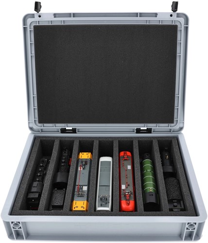 Feldherr EB107Set H0 -  Eurobox / containerkoffer met Treinbed - 7 compartimenten voor H0-spoor-2