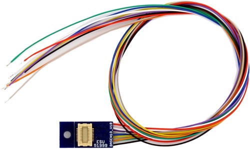 ESU 51999  - Adapterplatine Next18 für 6 Ausgänge, Lötkontakten und angelöteten Kabeln