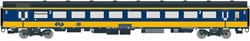 Exact-Train EX11025 H0 - NS ICRm Garnitur 2 (Amsterdam - Brussel) für die Hsl-Strecke eingesetzt Reisezugwagen Bpmz10 ( Farbe Gelb / Blau)
