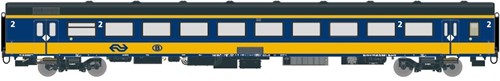 Exact-Train EX11025 H0 - NS ICRm Garnitur 2 (Amsterdam - Brussel) für die Hsl-Strecke eingesetzt Reisezugwagen Bpmz10 ( Farbe Gelb / Blau)