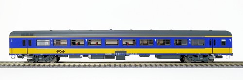 Exact-Train EX11042 H0 - NS ICR (Originalversion) für den Inlandseinsatz Reisezugwagen A (Farbe Gelb / Blau)