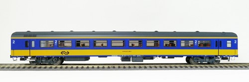 Exact-Train EX11043 H0 - NS ICR (Originalversion) für den Inlandseinsatz Reisezugwagen B (Farbe Gelb / Blau)