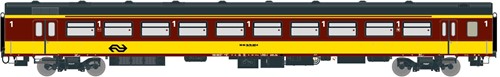 Exact-Train EX11080 H0 - NS ICR (Originalversion) für den Beneluxzug nach Belgien Reisezugwagen A ( Farbe Gelb / Rot)