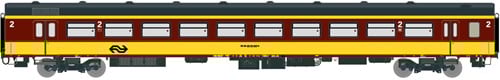 Exact-Train EX11085 H0 - NS ICR (Originalversion) für den Beneluxzug nach Belgien Reisezugwagen B ( Farbe Gelb / Rot)