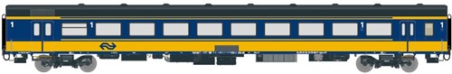 Exact-Train EX11100 H0 - NS ICRm Garnitur 4 Reisezugwagen A( Neue farbe Gelb / Blau)