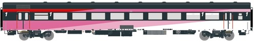 Exact-Train EX11141 H0 - NS ICRm Fyra 1 (Amsterdam - Brussel) für die Hsl-Strecke eingesetzt Reisezugwagen A(Rot/Rose/Weiss)