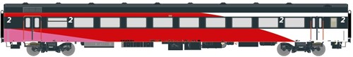 Exact-Train EX11146 H0 - NS ICRm Fyra 1 (Amsterdam - Brussel) voor het Hsl traject ingezet Eindwagen B (Roze/Rood/Wit)