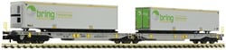 Fleischmann 825006 N - Dubbele Container Draagwagen AAE