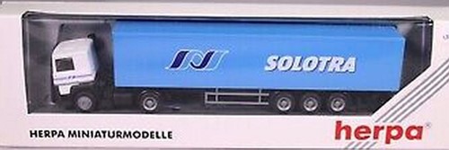 Herpa 142526 H0 - Renault 365 Turbo Vrachtwagen met Trailer Solotra