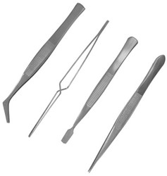 Hobbytime Tools HT1703  - STAINLESS STEEL TWEEZER SET – 4 PIECES