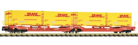 Fleischmann Dubbele Containerdraagwagen met DHL Containers is nu op voorraad: profiteer van deze speciale aanbieding!