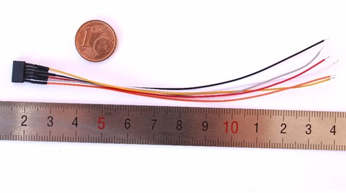 Lais DCC 860086 H0/N - NEM651 Color 6Pin Female Socket met kabelharnas