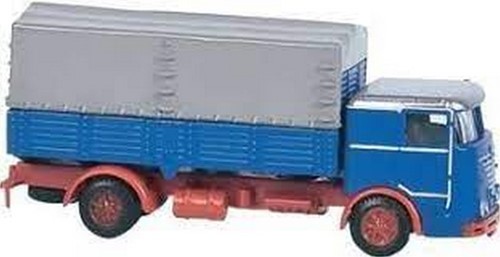 Lemke Minis LC3602 N - Büssing LU 11-16 Vrachtwagen Blauw/Grijs