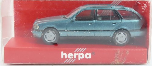 Herpa H0 - Mercedes Benz C180 Touring Blauw Metallic